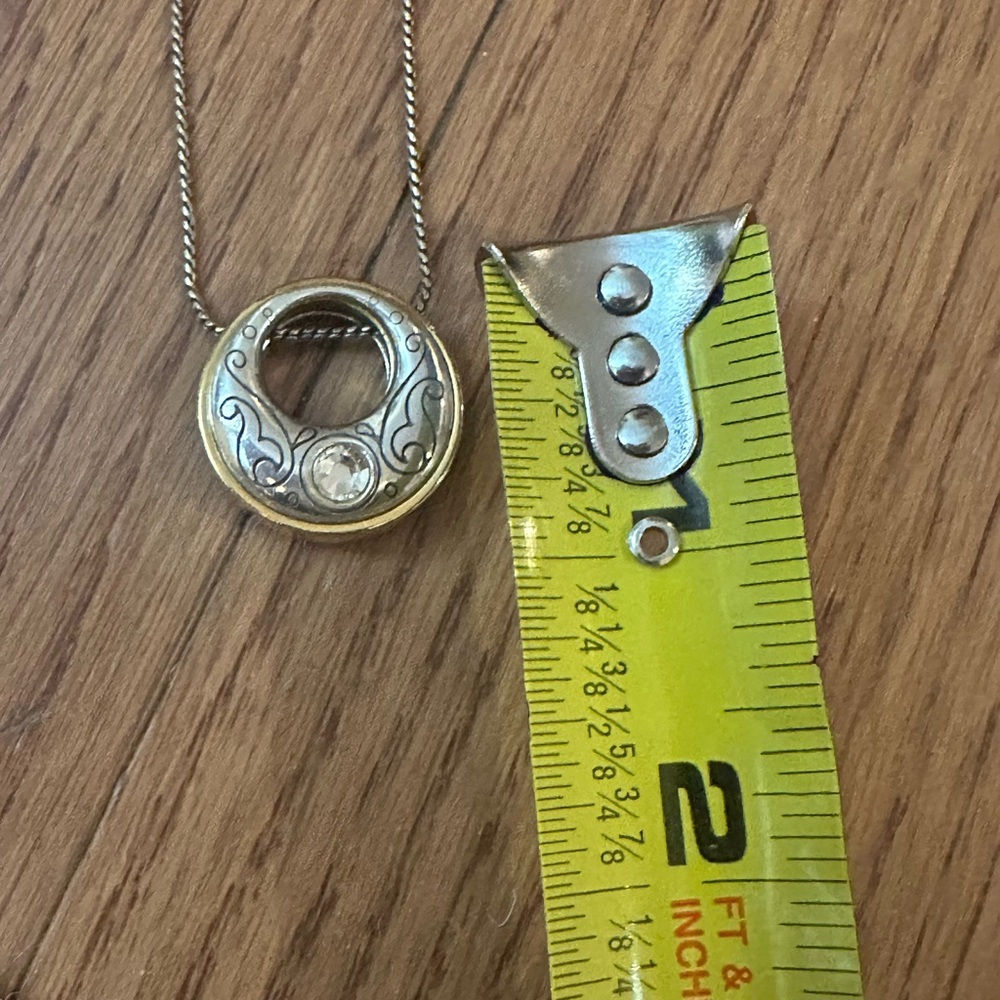 Brighton "ARIES Collection" Two-Tone Swarovski Crystal & Scrollwork Pendant! - Picture 7 of 8